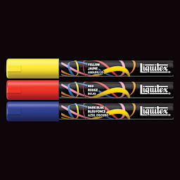 Liquitex Markers - Set of 3, Primary Colors, Bullet Tip, 2 mm, contents