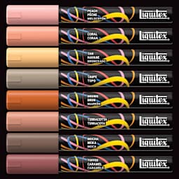 Liquitex Markers - Set of 8, Portrait Colors, Bullet Tip, 2 mm, contents