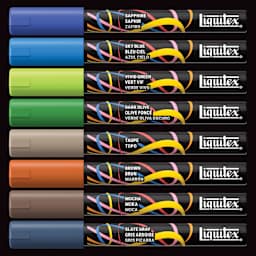 Liquitex Markers - Set of 8, Landscape Colors, Bullet Tip, 2 mm, contents