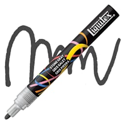 Liquitex Marker - Stone Gray, Bullet Tip, 2 mm marker with swatch
