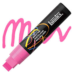 Liquitex Marker - Bright Pink, Chisel Tip, 15 mm marker with swatch