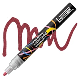 Liquitex Marker - Metallic Rose, Bullet Tip, 2 mm marker with swatch
