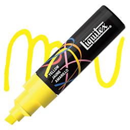 Liquitex Marker - Yellow, Chisel Tip, 8 mm marker with swatch