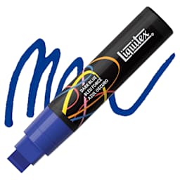 Liquitex Marker - Dark Blue, Chisel Tip, 15 mm marker with swatch