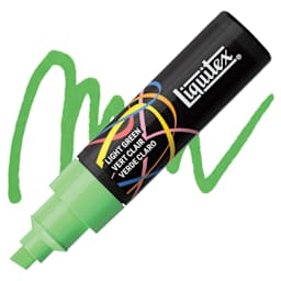 Liquitex Marker - Light Green, Chisel Tip, 8 mm marker with swatch