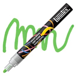 Liquitex Marker - Grass, Bullet Tip, 2 mm marker with swatch