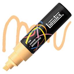 Liquitex Marker - Tan, Chisel Tip, 8 mm marker with swatch