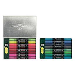 Faber-Castell Multimark Dual-Tip Acrylic Markers - Set of 16, Kicks Colors, open packaging showing contents