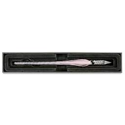 Herbin Twisted Glass Dip Pen - Pale Pink, in packaging