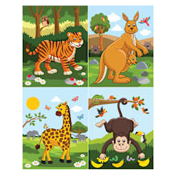 Peter Pauper Press Color with Water Set - Wild Animals, contents