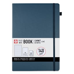 Sakura Notebook - Deep Indigo, 8.3" x 11.7", Ruled