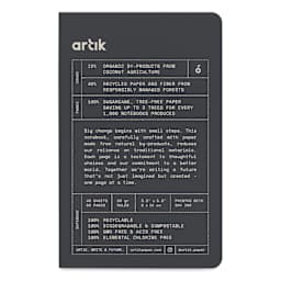 Artik Singer Sewn Notebook - Coconut, 3-1/2" x 5-1/2", Ruled, Pkg of 3, front cover
