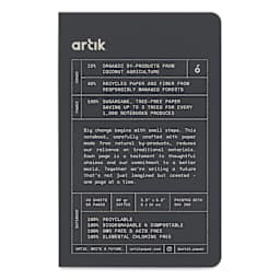 Artik Singer Sewn Notebook - Coconut, 3-1/2" x 5-1/2", Dot Grid, Pkg of 3, front cover