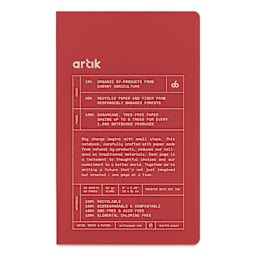 Artik Singer Sewn Notebook - Cherry, 5" x 8-1/4", Blank, Pkg of 2, front cover