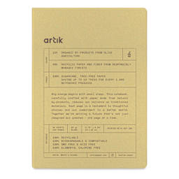 Artik Hardcover Notebook - Olive, 5-3/4" x 8-1/4", Blank, front