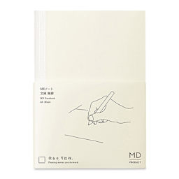 Midori MD Notebooks - A6, Blank, White, front cover