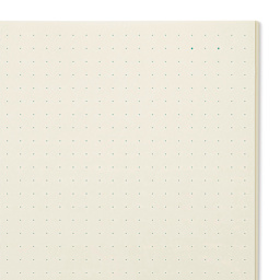 Midori MD Notebooks - A7, Dot Grid, White, close-up of paper