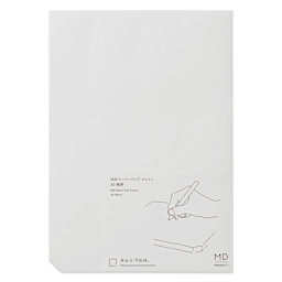 Midori MD Cotton Paper Pad - A5, Blank, White, 90 Sheets, front