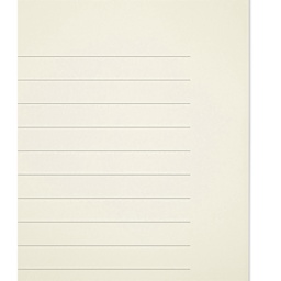 Midori MD Letter Pad - A5, Ruled, White, 50 Sheets, single sheet