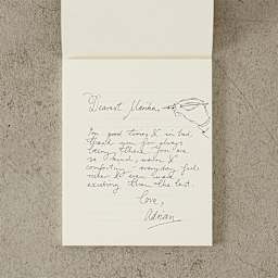 Midori MD Letter Pad - A5, Ruled, White, 50 Sheets, note written on pad