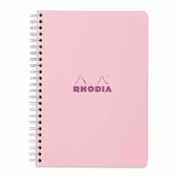 Rhodia Wirebound Notebook - 6" x 8-1/4", Rose, Graph