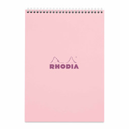 Rhodia Top Wirebound Pad - 8-1/4" x 11-3/4", Rose, Ruled