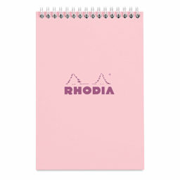 Rhodia Top Wirebound Pad - 6" x 8-1/4", Rose, Ruled