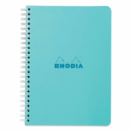 Rhodia Wirebound Notebook - 6" x 8-1/4", Azure, Ruled