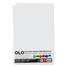 Olo Premium Marker Blending Card Paper - Pkg of 25, 11" x 17"