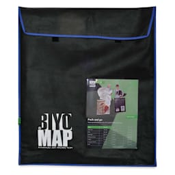 Biyomap Reusable Art Storage Bag - 23.6" x 27.6", Dark Blue Border