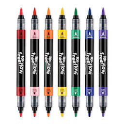 Rit FreeFlow Dual-Tip Multi-Surface Paint Marker Sets - Set of 7, Primary, out of packaging