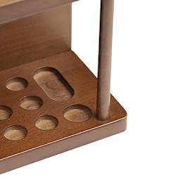 Meeden Pro Brush Holder - Single Tier, corner close-up