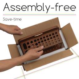 Meeden Pro Brush Holder - Single Tier.  Assembly-free, save-time.