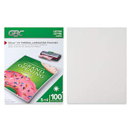 GBC EZUse UV Thermal Laminating Pouches - Pkg of 100, 5ml
