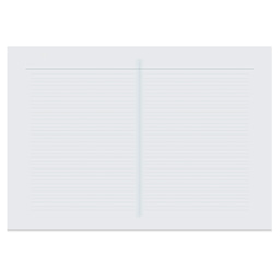 Quo Vadis Scalloped-Edge Notebook - 6" x 8-1/2", Black Feather, open