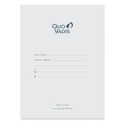 Quo Vadis Scalloped-Edge Notebook - 6" x 8-1/2", Black Feather, contact page