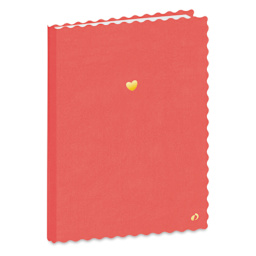 Quo Vadis Scalloped-Edge Notebook - 6" x 8-1/2", Pink Heart
