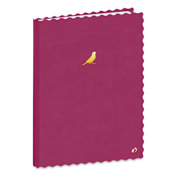 Quo Vadis Scalloped-Edge Notebook - 6" x 8-1/2", Violet Bird