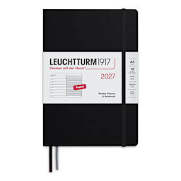 Leuchtturm1917 Weekly Planner & Notebook 2027 - 5-3/4" x 8-1/4", Black