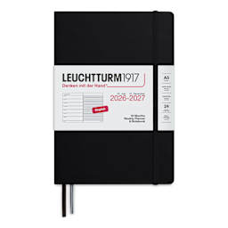 Leuchtturm1917 18-Month Weekly Planner & Notebook 2027 - 5-3/4" x 8-1/4", Black