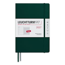 Leuchtturm1917 Weekly Planner & Notebook 2027 - 5-3/4" x 8-1/4", Forest Green