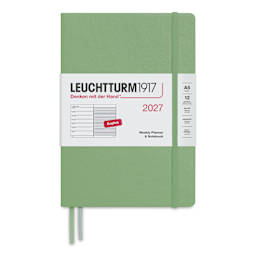 Leuchtturm1917 Weekly Planner & Notebook 2027 - 5-3/4" x 8-1/4", Sage