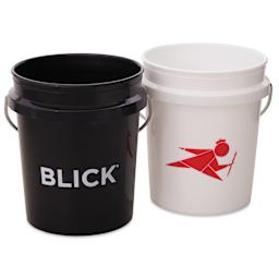 Blick Mini Buckets -  black and white 14 oz buckets