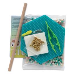 Perler Bead D.I.Y. Geometric Mobile Activity Kit contents