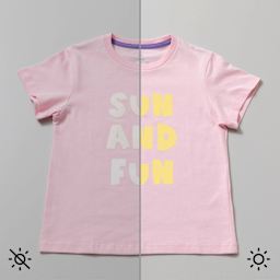 Cricut UV Color Changing Iron-On Vinyl - Yellow, words on t-shirt exposed to UV light