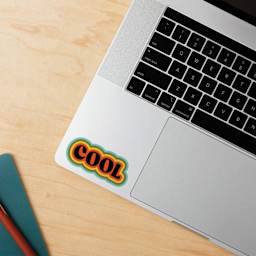 Cricut Printable Vinyl - White, 8-1/2" x 11", Pkg of 12 finished laptop decal example