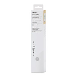 Cricut Joy Xtra Smart Iron-On Vinyl - White, 9-1/2" x 2 ft front of packaging
