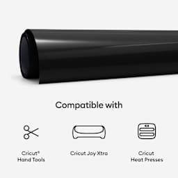 Cricut Joy Xtra Smart Iron-On Vinyl - Black, 9-1/2" x 2 ft features
