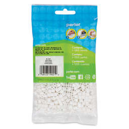 Perler Fused Bead Bag - White, Pkg of 1000 - back of packaging
