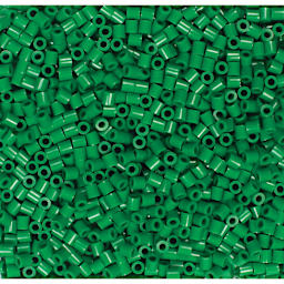 Perler Fused Bead Bag - Dark Green - close-up of beads